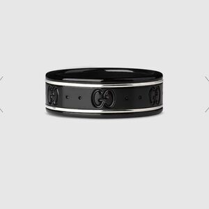 Gucci Icon Thin Band in White Gold sz 16 US 7.5 EU 56 No Box